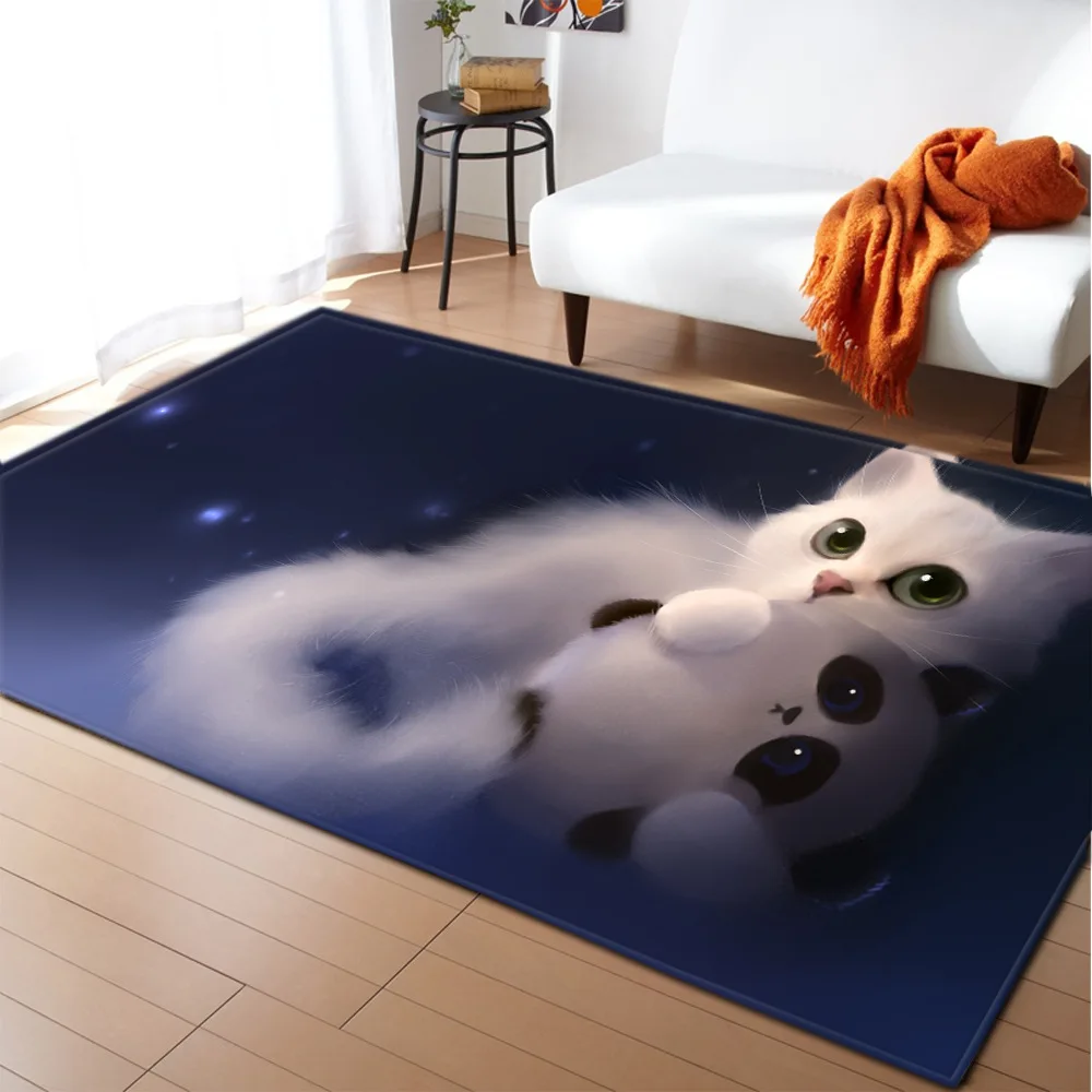 

Modern Style Home Carpet Soft Flannel Non-slip Bedroom 3D Animal Dog Kids Room Bedside Play Mat Living Room Area Rug