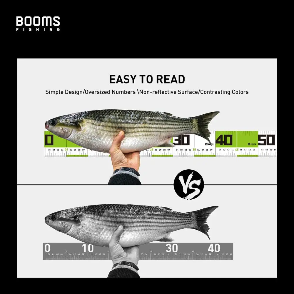 Booms Fishing RL2 Adhesive Waterproof Fish Ruler 65cm Boat Ruler Measuring Sticker 2pcs Measure Size Fishing Tackle Accessories