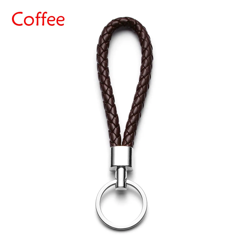 coffee Модный автомобильный брелок для ключей, Мужской и Женский PU кожаный брелок, автомобильный брелок для ключей, автомобильные аксессуары - Название цвета: coffee