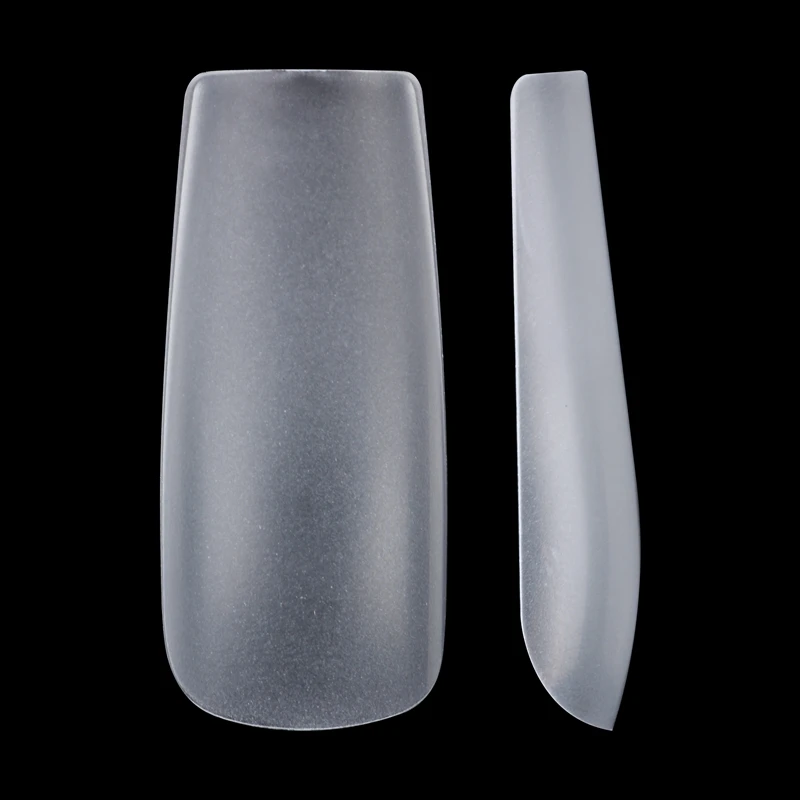 Ультратонкие прямые накладные ногти матовые Длинные акриловые для