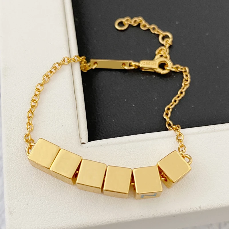 

Dice Enamel Letter Bracelet for women Summer Charms Romantic Date Fashion Jewelry Holiday Gift Free Shipping
