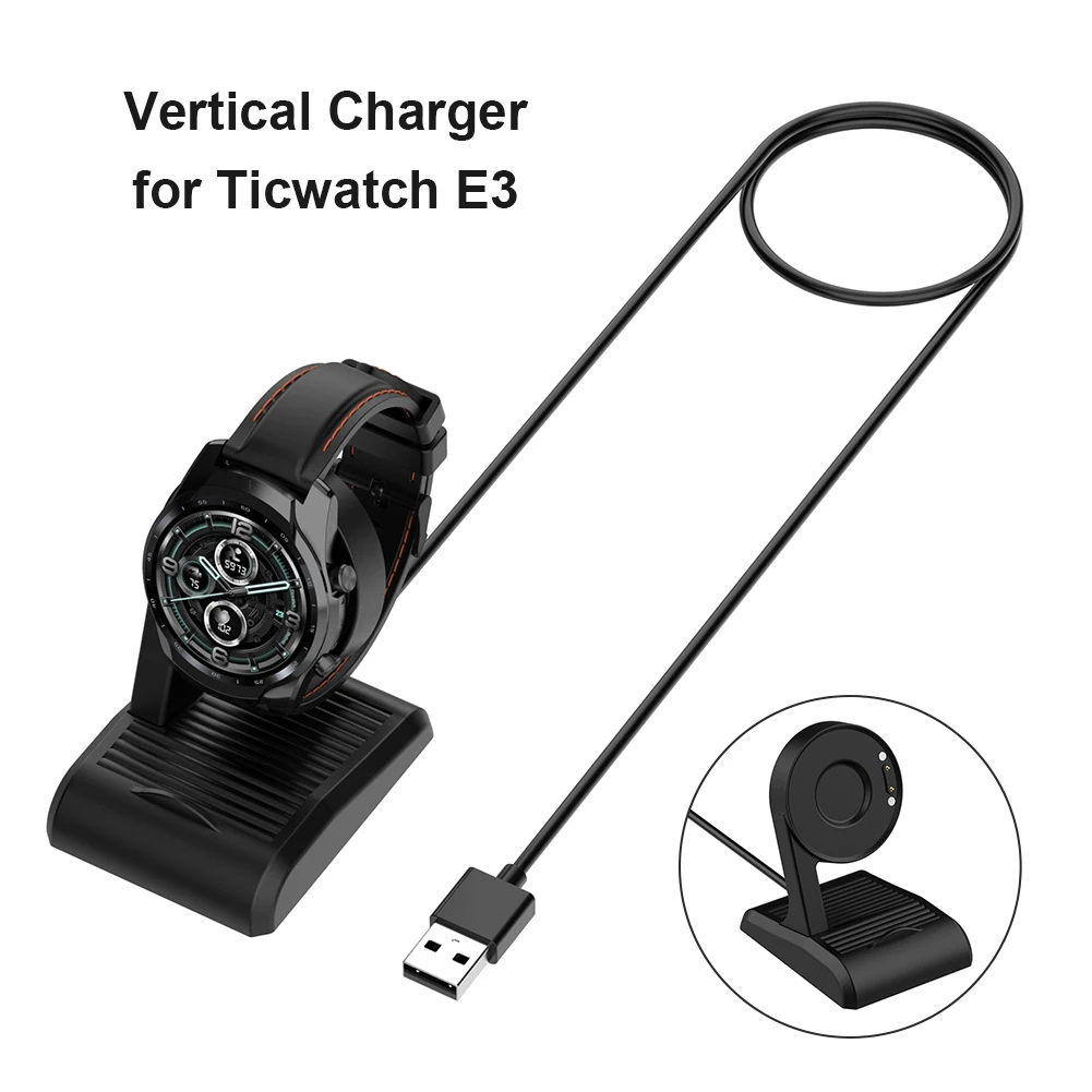 

Charging Cradle Dock For TicWatch E3 Pro 3 Pro 3 GPS Charger Cable Stand For Ticwatch Pro 3 LTE USB Magnetic Adapter 100mm