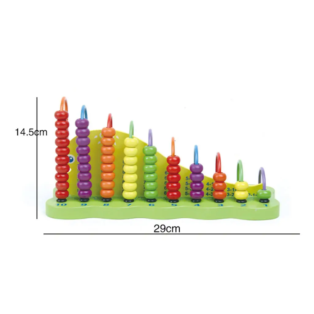 

Counting Abacus Arithmetic Tool,10 Digit Rods with Colorful Beads, for Preschool Math Learning