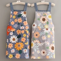 kitchen apron cleaning tools flowers fresh style cooking apron for kitchen cotton grembiuli kitchen and household goods ll50wq