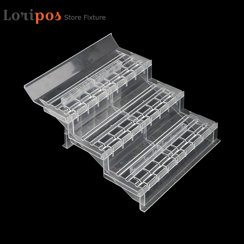 Прозрачная стойка для демонстрации лестницы разделительная рамка трехуровневая