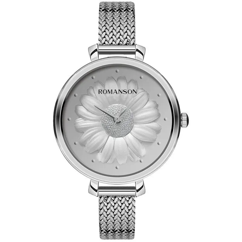 Часы ``Romanson`` RM 9A23L LW(WH) очаровательные женские наручные часы с объемным