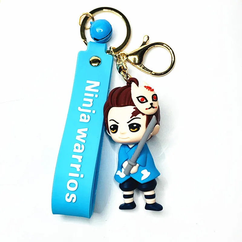 

2020 New Anime Demon Slayer Keychains Brinco Blade Of Ghost Key Chains Choker Kamado Tanjirou Same Jewelry Fans brelok Gifts