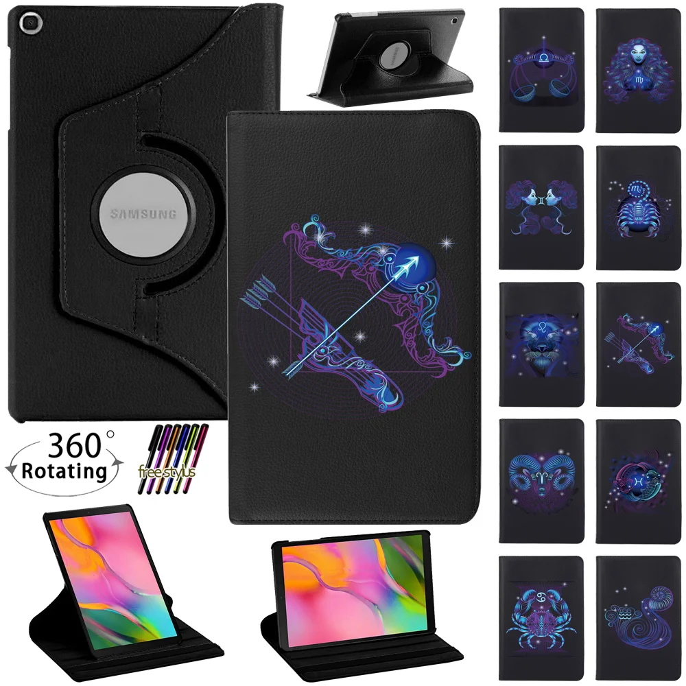 

For Samsung Galaxy Case 360 Degree Rotation PU Leather Stand Cover Tab A 10.1 2019 T510 T515/Galaxy Tab S6 Lite P610