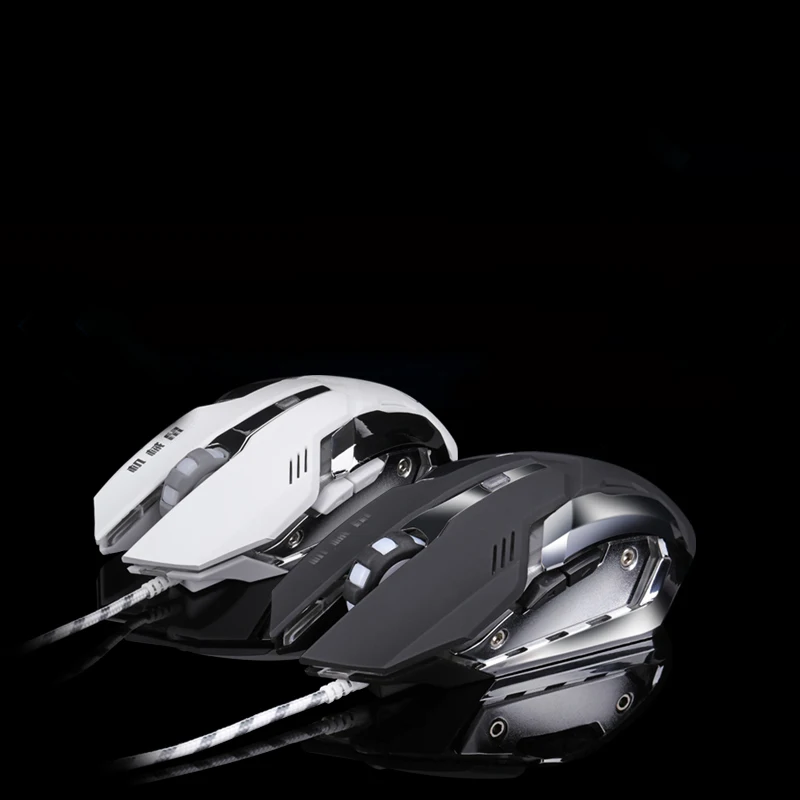 

Silent mute noiseless 3200dpi Adjustment USB 6D Wired Optical Computer Gaming Mouse LED Mice for Computer PC Laptop for Dota 2