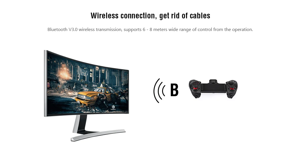 IPega PG-9023 беспроводной Bluetooth игровой контроллер геймпад с растягивающимся кронштейном для pad/Android tv Box планшетный ПК iOS SAMSUNG