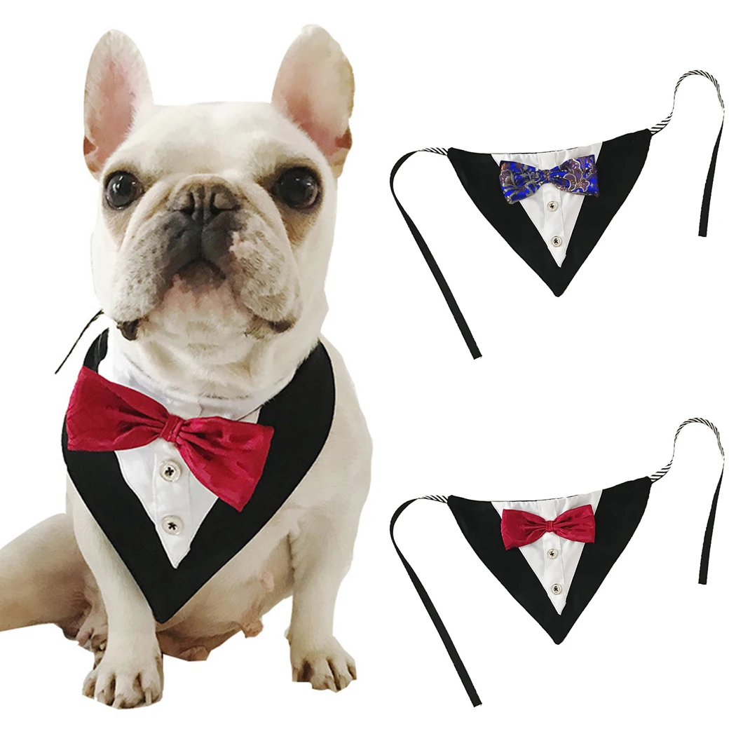 

New Winter Dog Bandanas Cotton Washable Pet Bandanas Scarf Bow Ties Collar Cat Dog Scarf Grooming Products Dropshipping