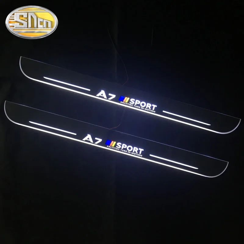 SNCN Автомобильный светодиодный дверной порог для Audi A7 C7 RS7 седан 2009 2019 ультра