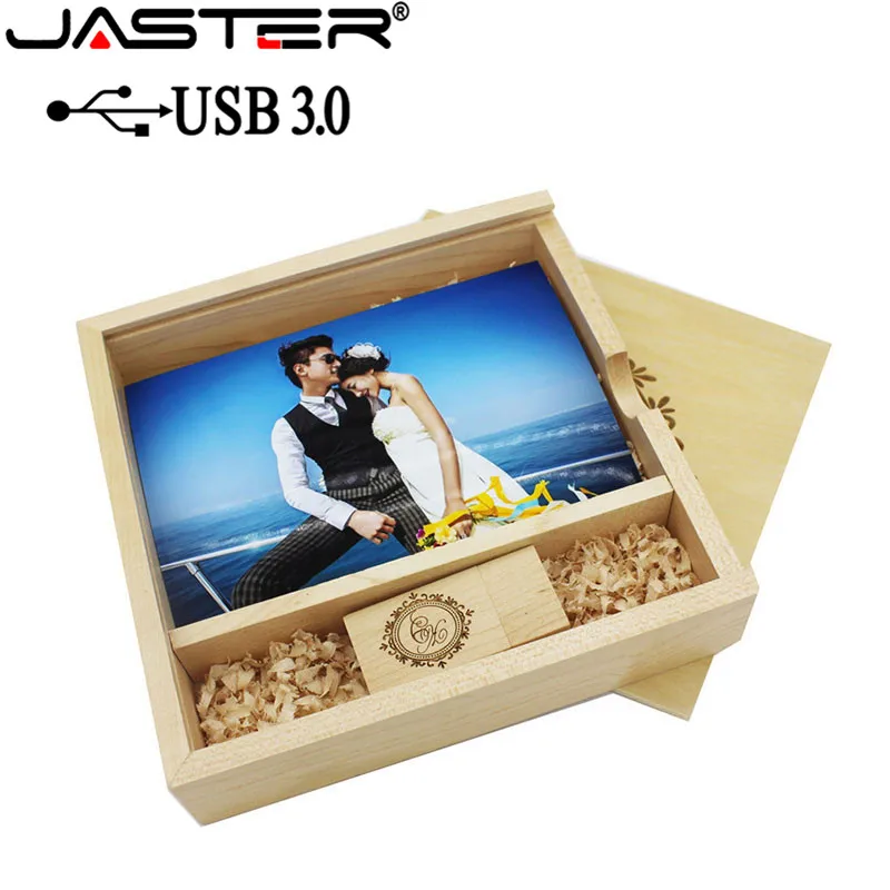 JASTER USB 3 0 фотоальбом дерево + коробка usb флэш накопитель Memory stick флешки 8 ГБ 16