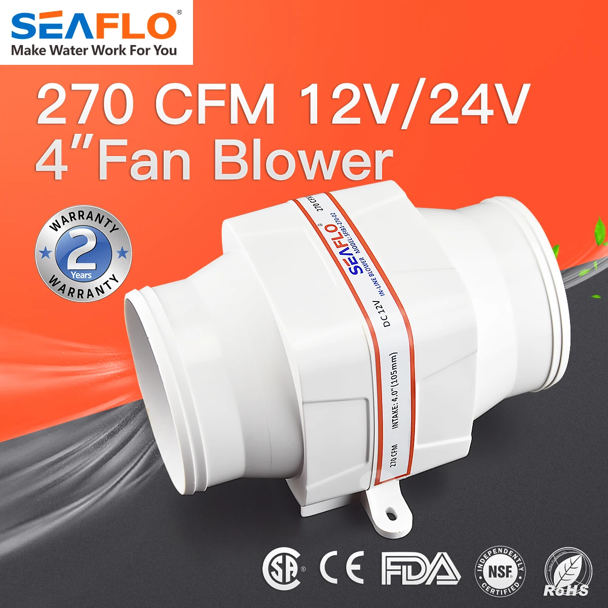 SEAFLO 4 &quot100 мм 2700CFM в он лайн Трюмные насосы центробежный воздухонагнетатель