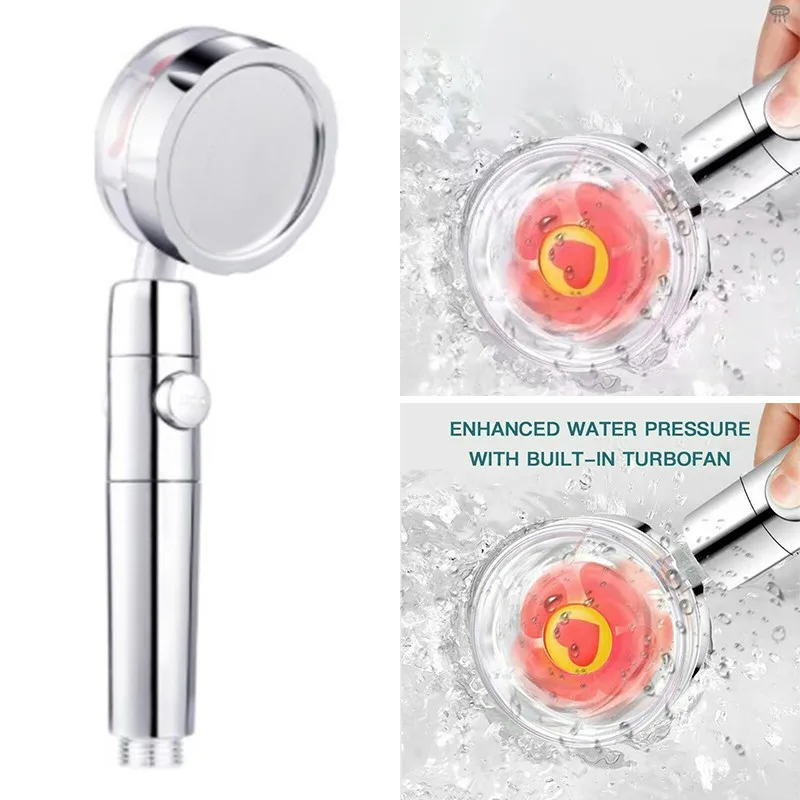 

Shower Head Water Saving Flow Handheld Shower Turbocharged Spray Nozzle Bath Accessory Turbo Pressure