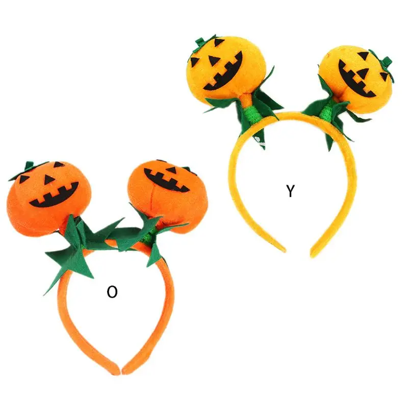 Adult Children Cute 3D Shaking Pumpkin Headband Velvet Cloth Kids Halloween Costume Decorative Hair Hoop Trick Treat Party Props |