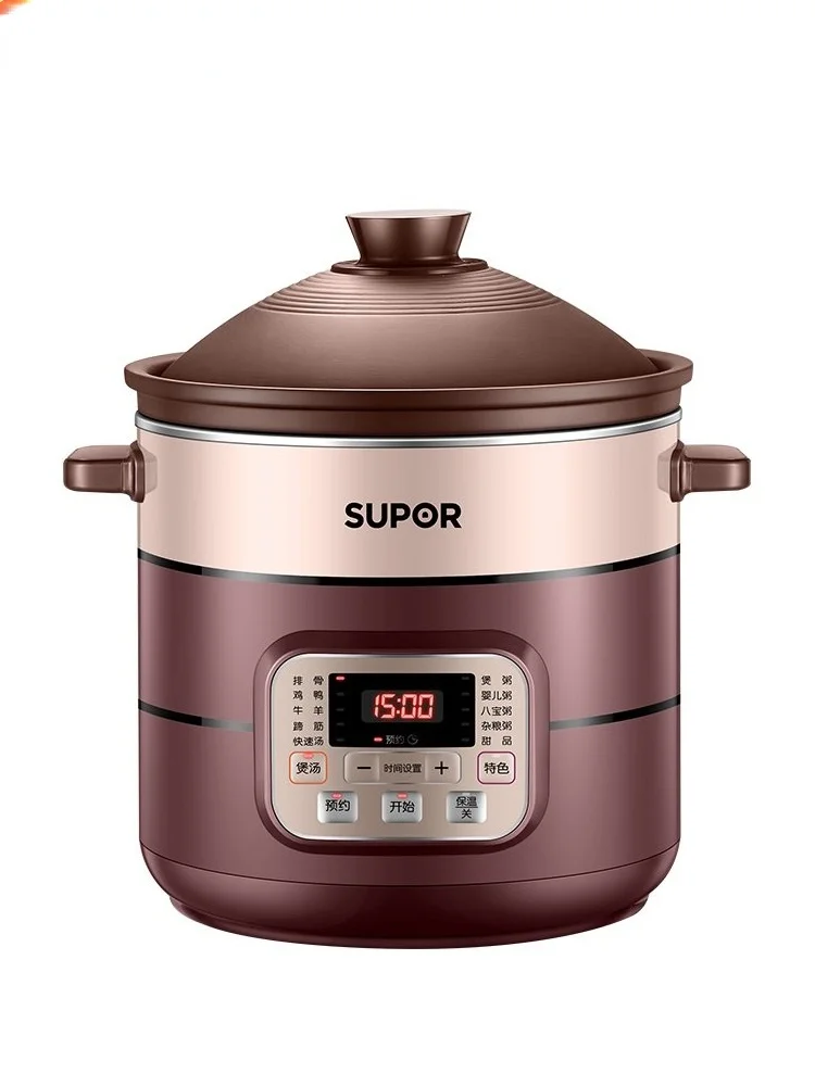 

TT Supor Electric Stewpot Ceramic Fantastic Congee Cooking Appliance Stew Soup Health Care Multi-Functional Slow CookerHousehold