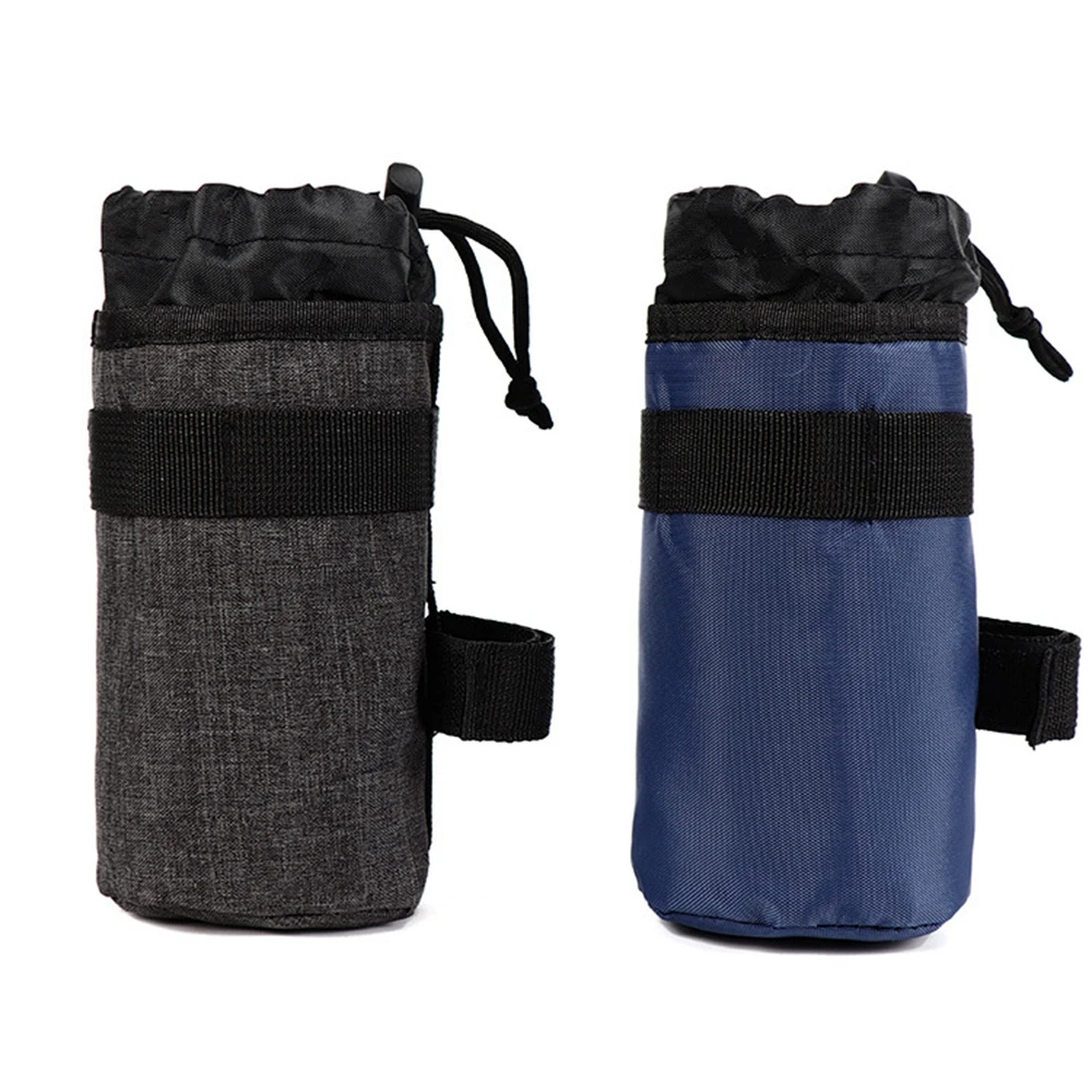 

750ml Portable Bicycle Handlebar Water Bottle Bag Thermal Water Bottle Storage Bag Extended Drawstring Bag Mouth