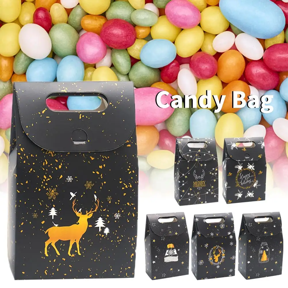 1 шт. Олень Снежинка Счастливого Рождества Бумага мешок снеговика Рождественская