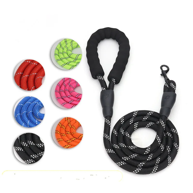

Dog Leash Reflective Nylon Medium Large Puppy Durable Collar Quick Release Leashes Lead Rope For Cat Big Small Pet Harness 2021
