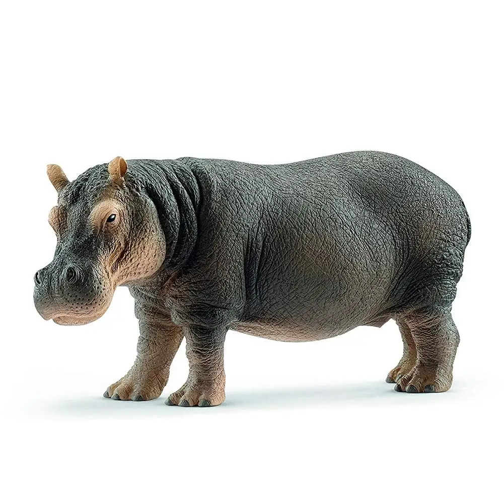 5 дюймов фигурка гиппопотама дикой жизни пластиковые фигурки зоопарк река модель