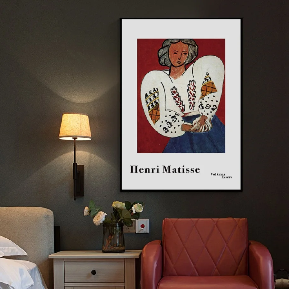 Северная Мода ретро плакаты и принты Matisse абстрактный портрет Настенная картина