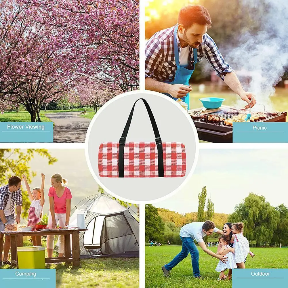 

Outdoor Foldable Waterproof Picnic Mat Widened Thickened Mat Lawn Mat Tent Mat Camping X0N7