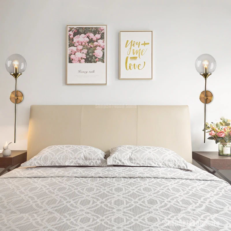 Современный стеклянный настенный светильник светодиодный s для дома