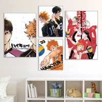 volleyball boy pictures classic japan anime cartoon nordic poster print wall art canvas painting for living room decor haikyuu