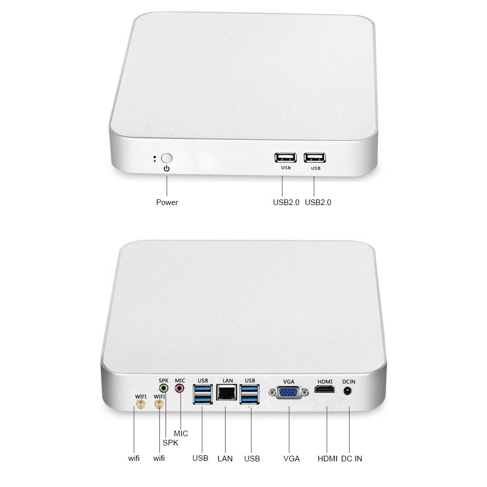 Мини ПК Visture Core i7 i5 i3 Intel CPU HD Graphics Windows 10 Linux WiFi HDMI 6 * USB настольный компьютер игровой