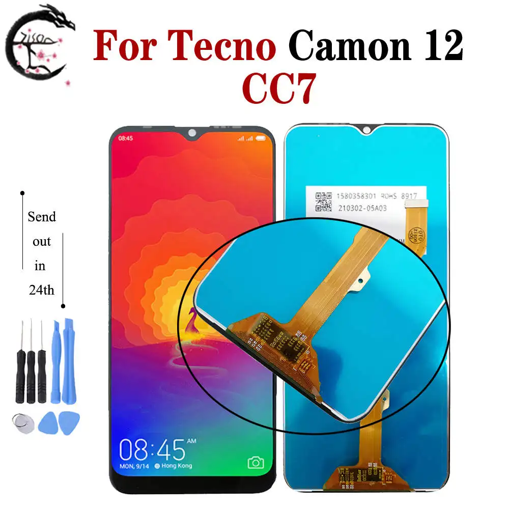 6 52 дюйма для Tecno Camon 12 CC7 ЖК-дисплей сенсорный дигитайзер датчик в сборе Camon12