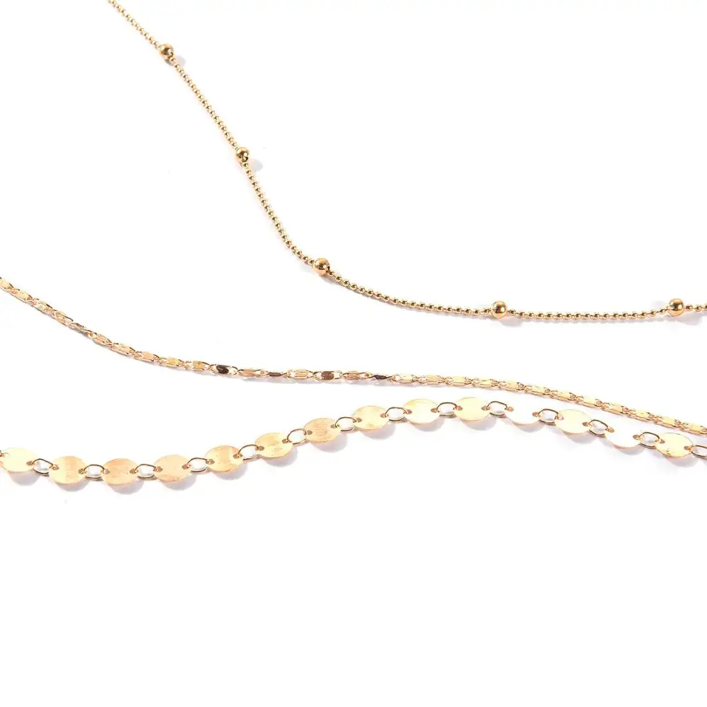 3 шт./компл. женское ожерелье-чокер с металлической монеткой ожерелье-цепочка