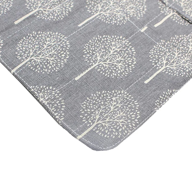 

20 Holes 15 Inches Artist Paint Brushes Case Roll Up Pen Holder Canvas Pouch Bag (Grey Tree Without Brushes)