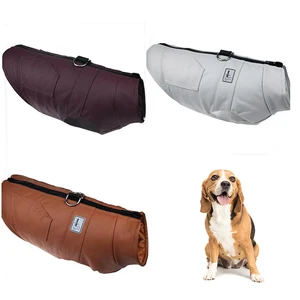 Пальто для собак куртка из искусственной кожи мягкая водонепроницаемая одежда для собак верхняя одежда для щенка пальто куртка зимняя теплая одежда для больших размеров