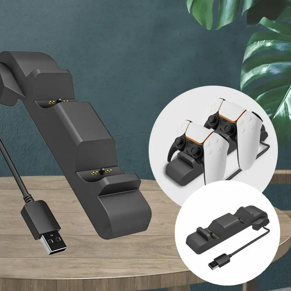 

Black Useful Overcurrent Protection Dual Joystick Charging Stand ABS Charging Cradle Stable Output