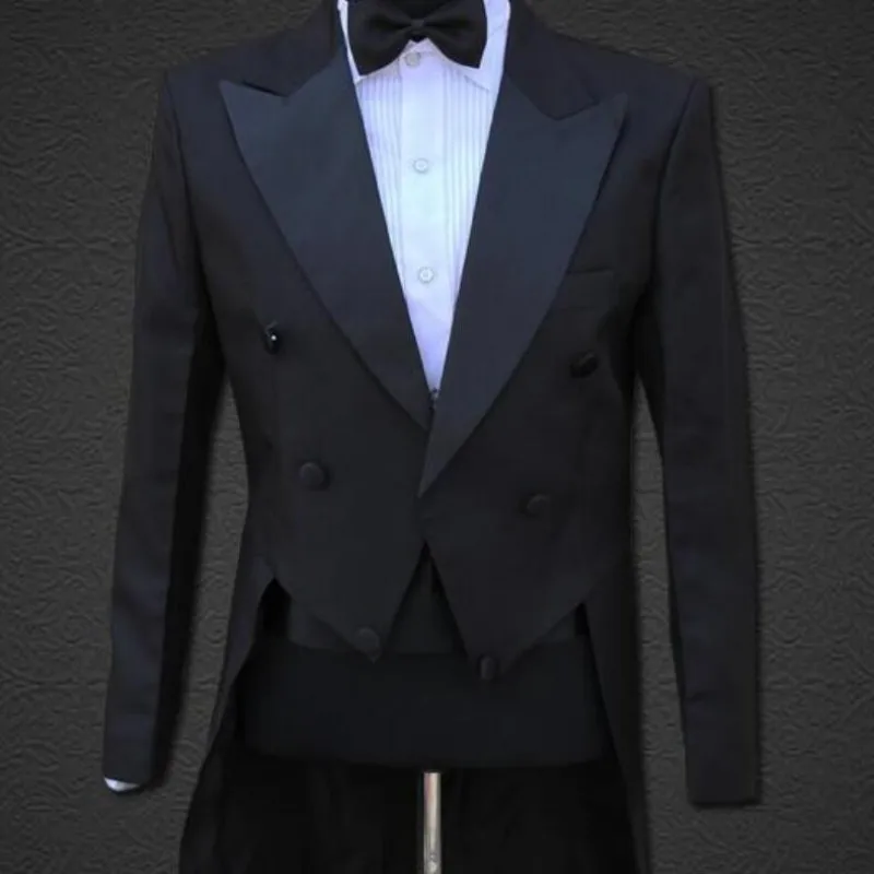 Модный свадебный официальный костюм Мужская одежда для жениха брюки-смокинг с