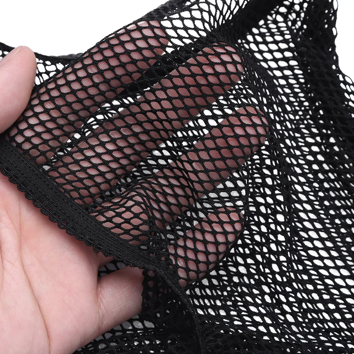 

Men's Crotchless Pantyhose Hollow Out Fishnet Crotchless Tight Pants Stretchy Suspender Pantyhose Underwear Underpants