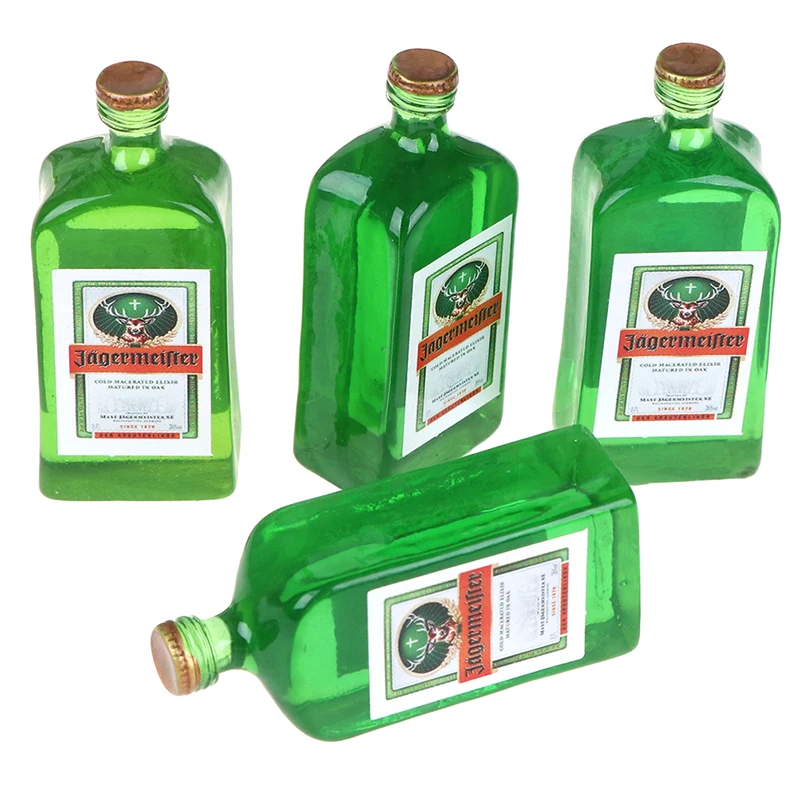 

4PCS 1:12 Scale Mini Miniature Dollhouse Liqueur Wine Bottle Model Kitchen Accessories Toy new