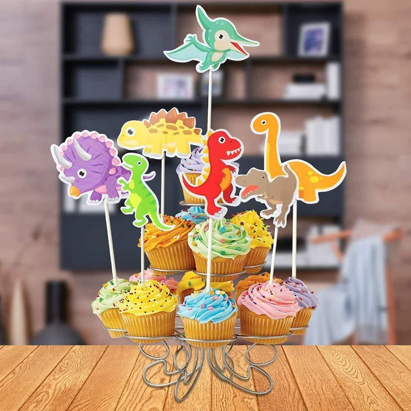 

Dinosaur Theme Cake Toppers Dino Party Cupcake Wrappers Happy Birthday Party Decorations Kids Baby Shower Boy Dinosaur Cake Deco