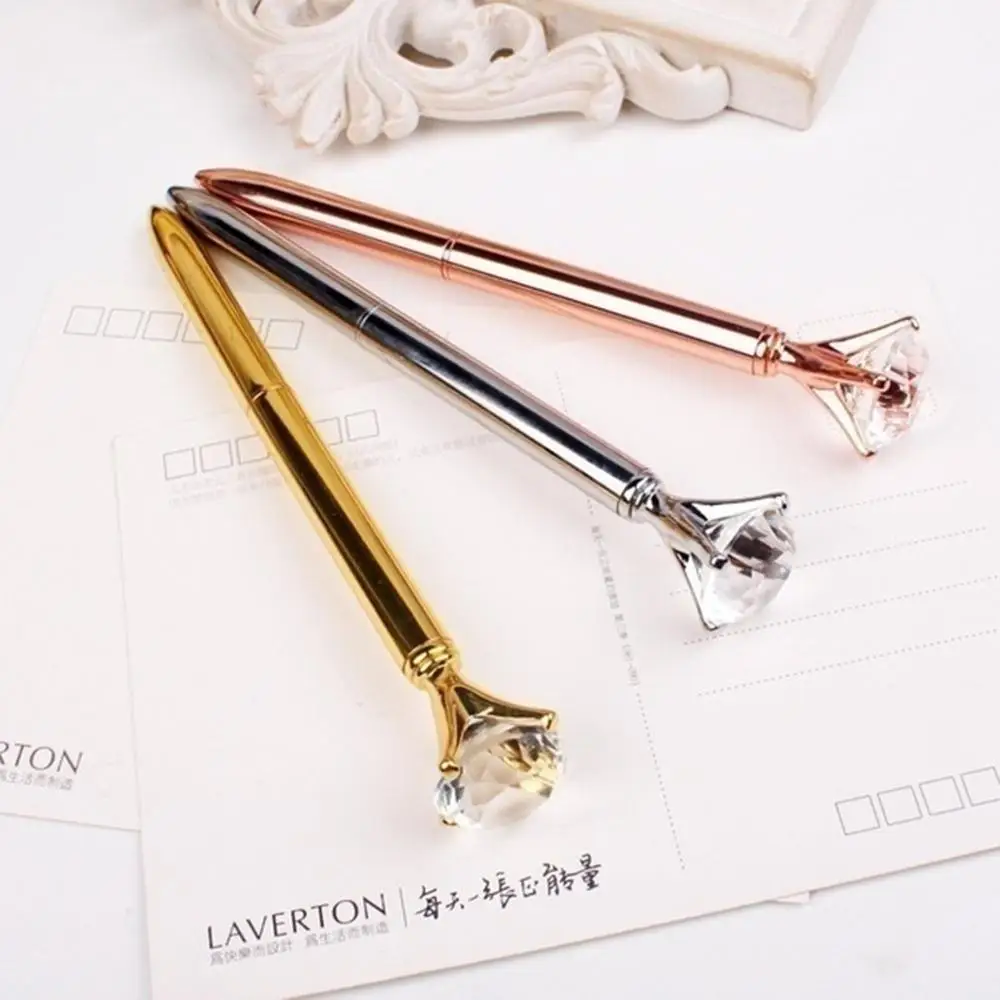 

New Portable Original Design Crystal Pen Diamond Ballpoint Pens Office School Stationery For Students Children Fast Delivery