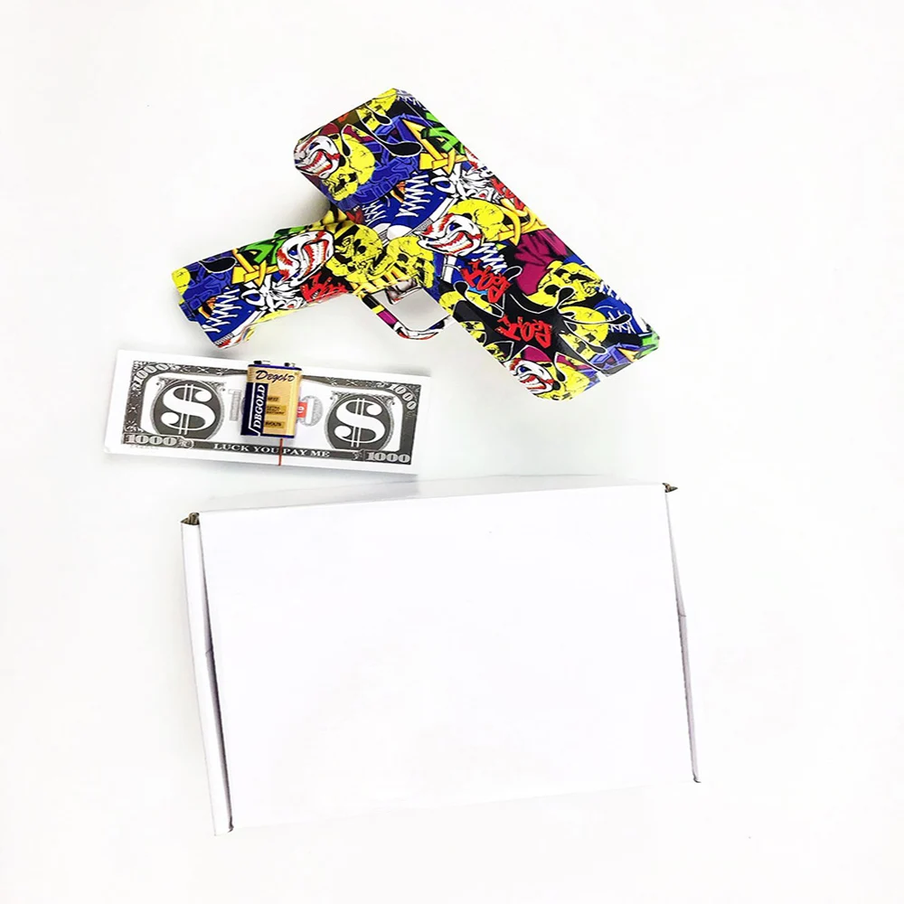 Игрушечный граффити пистолет распылитель 100 шт. для банкнот электрический