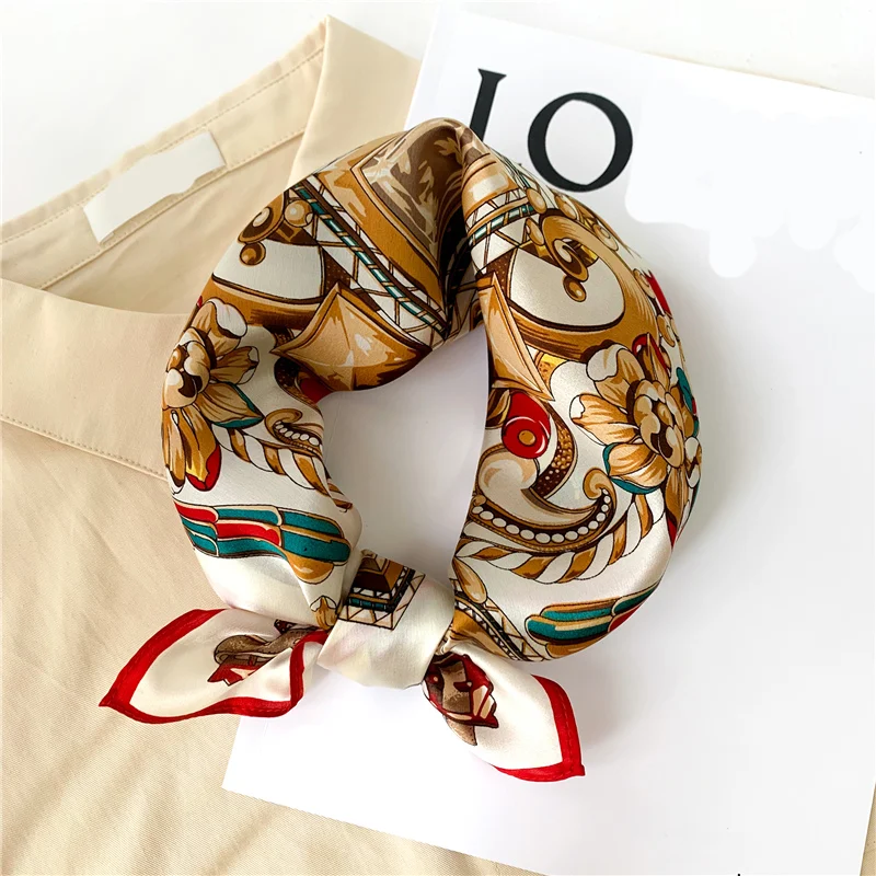 Дизайнерский маленький квадратный шарф женские шарфы из натурального шелка на