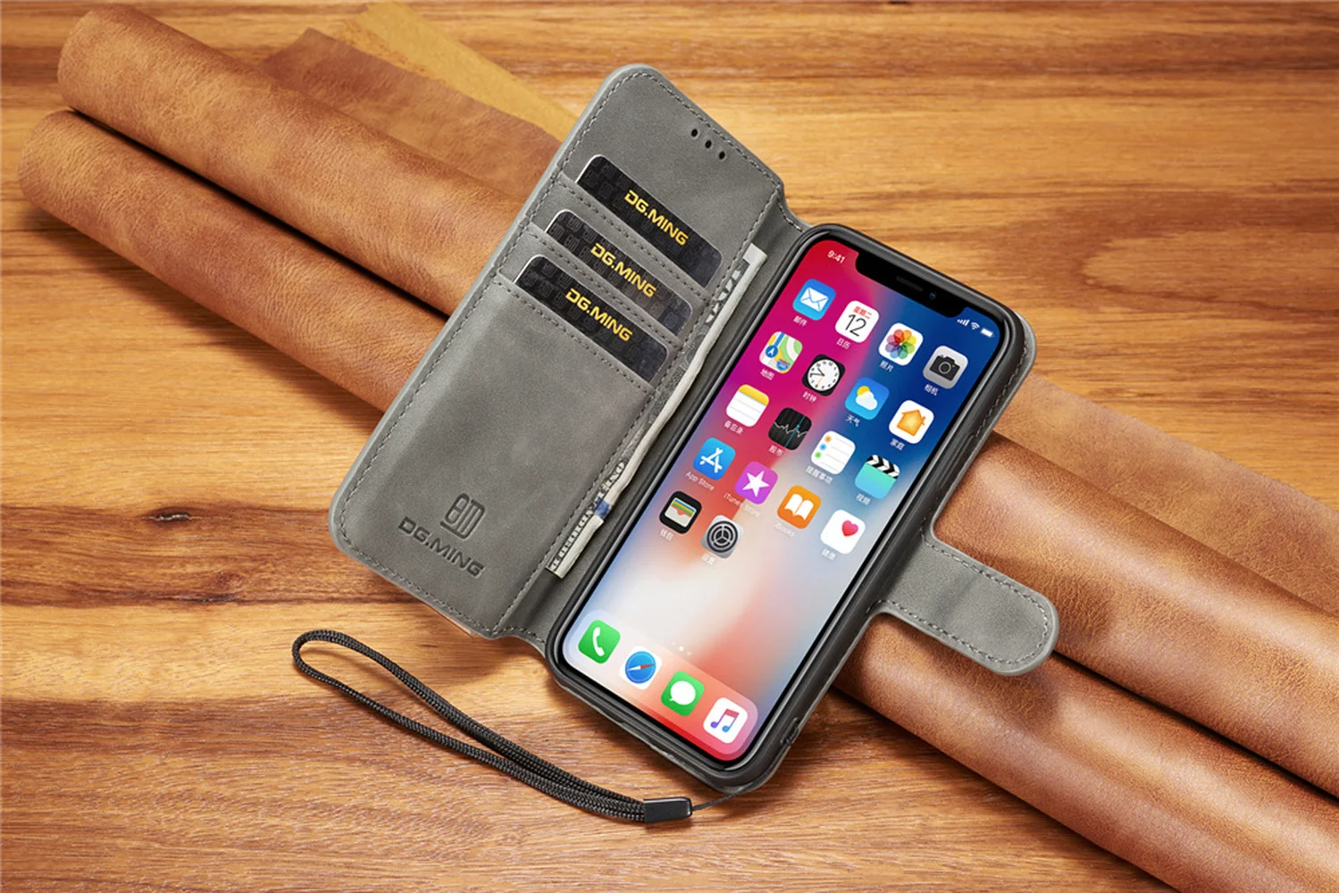 Кожаный чехол с логотипом xs для iPhone 8 7 X XR max Plus 6 6S книжка 8Plus Ретро стиль флип