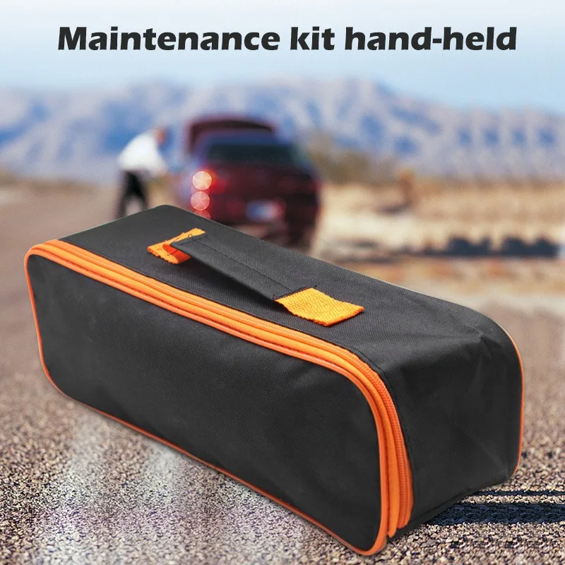 

Organizer Storage Case Durable Zipper Closure Practical Vacuum Cleaner Tool Bag Wear Resistant Black Portable Pouch Accessory