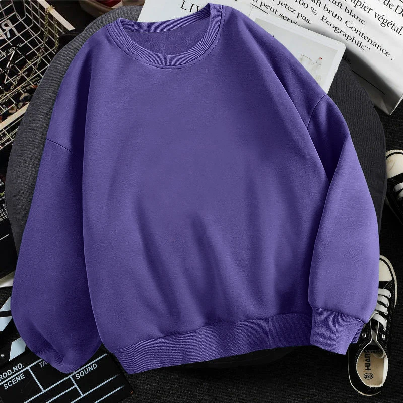 Женская толстовка с длинным рукавом и круглым вырезом