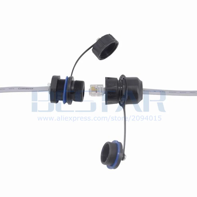 Кабель телефонной линии водонепроницаемый RJ11Connector RJ 11 M20 6P6C адаптер с прямой