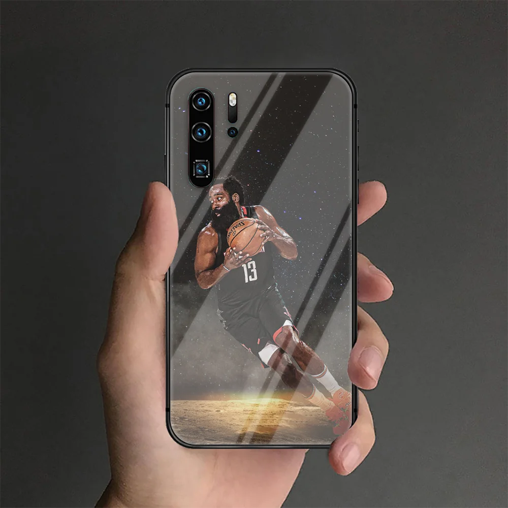 

James Harden basktball Phone Tempered Glass Case Cover For Huawei P Nova Mate 5T 20 30 40 Pro Lite Smart 2019 2021 Black Etui