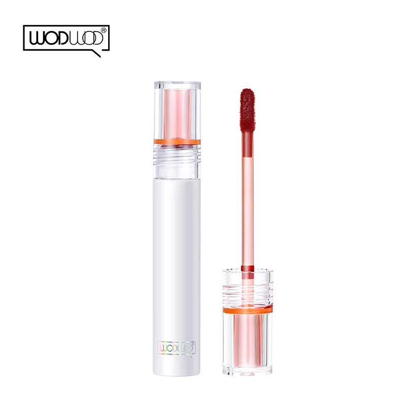 

Lovely Small White Tube Velvet Mist Air Lip Glaze Smooth Pigmented Long lasting Waterproof Lip gloss Rich Color Lip Cosmetics