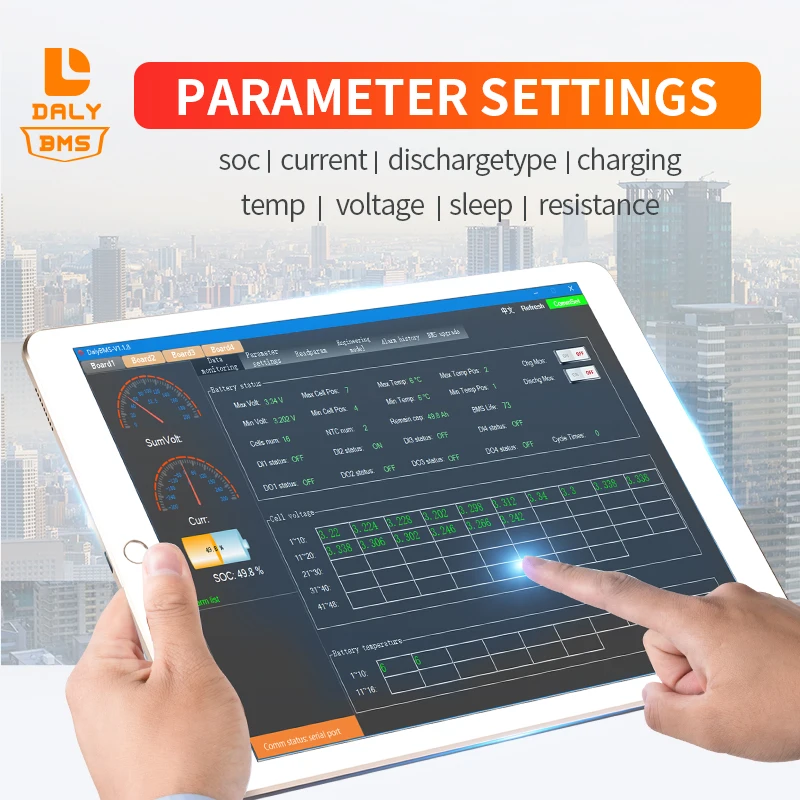 

18650 BMS LiFepo4 24S 72V BMS LiFepo4 BMS 300A 400A 500A common port Lithium Ion Battery Pack Solar panel UPS Converter