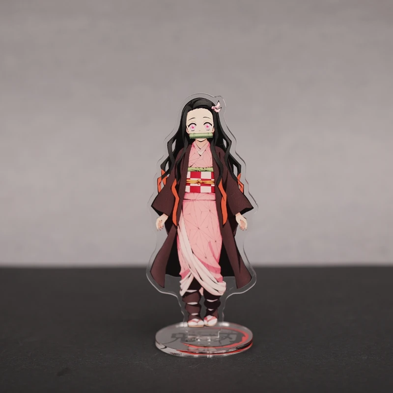 Kamado Nezuko 17 см японского аниме демон Slayer Kimetsu no Yaiba акриловые стоячие фигурки карты Kamado Tanjirou Nezuko стенд фигурка - Цвет: Kamado Nezuko